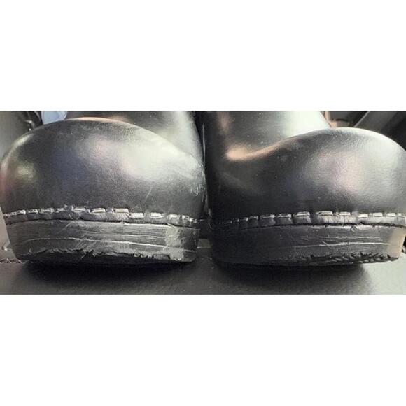 Sanita Danish Leather Black Clogs Workwear Nursing Doctor Minimalist Basic 39 - Picture 9 of 13